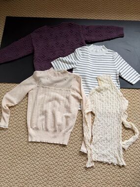[BUNDLE of 4] Feminine Knits & Layering Tops | Size S-M